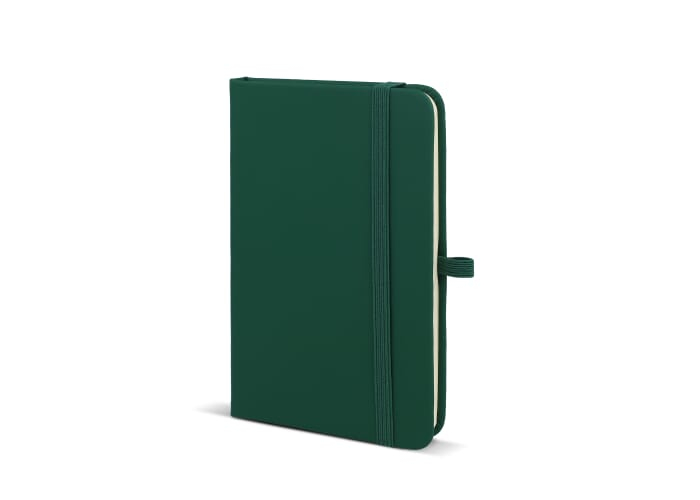 Carnet personnalisé format A6 avec fermeture Sora Vert foncé
